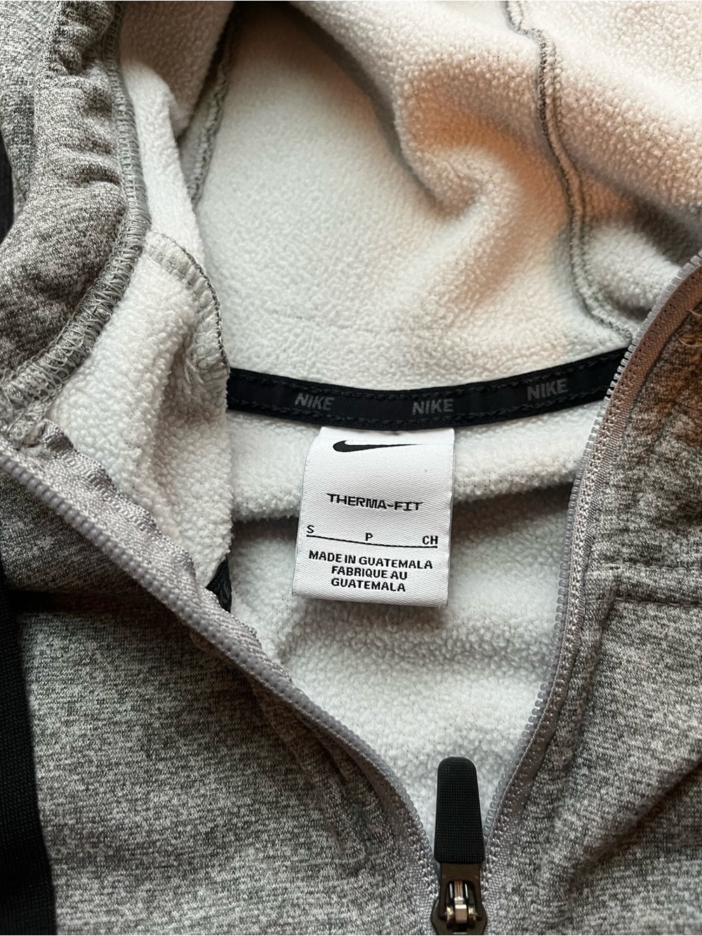 Nike Women’s Light Gray Therma-FIT Zip Bomber Jacket